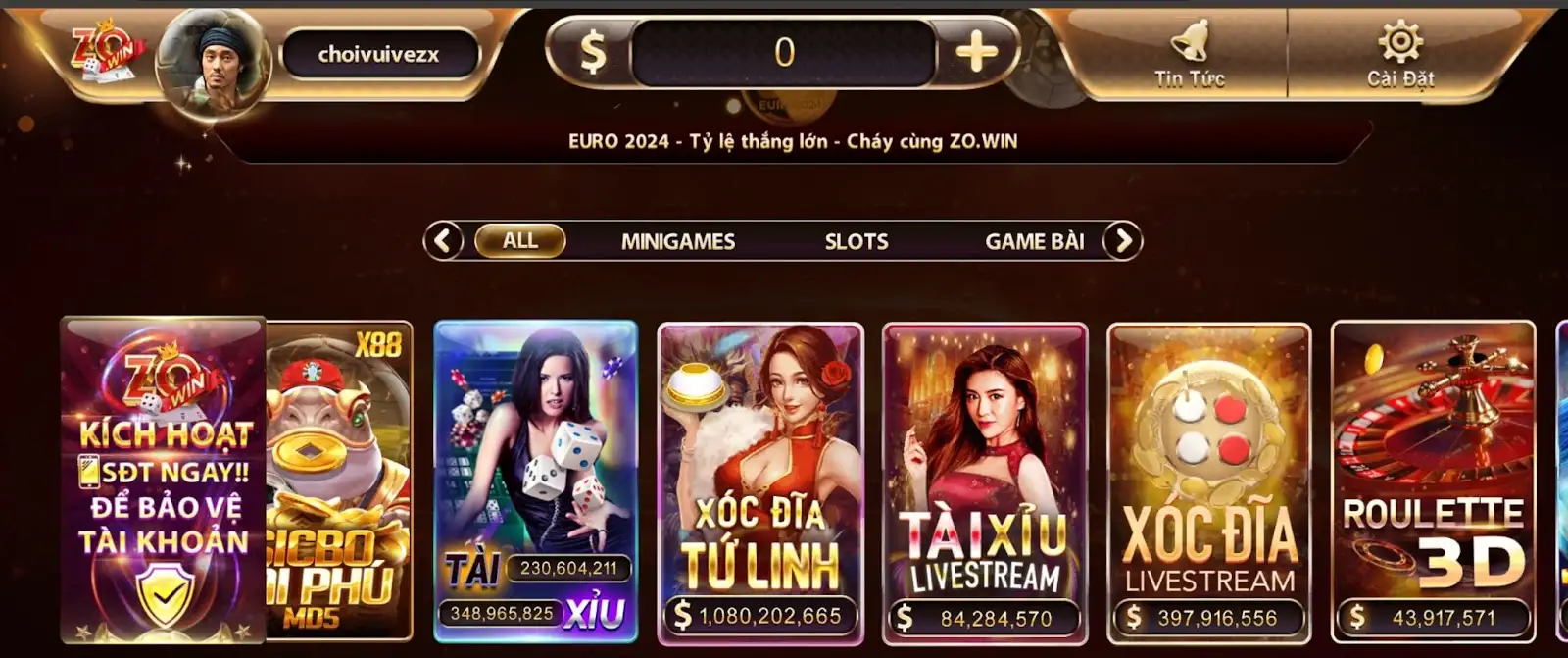 Hướng dẫn cách tham gia trò chơi Tài Xỉu Sicbo trên trang web game bài Zowin mới nhất