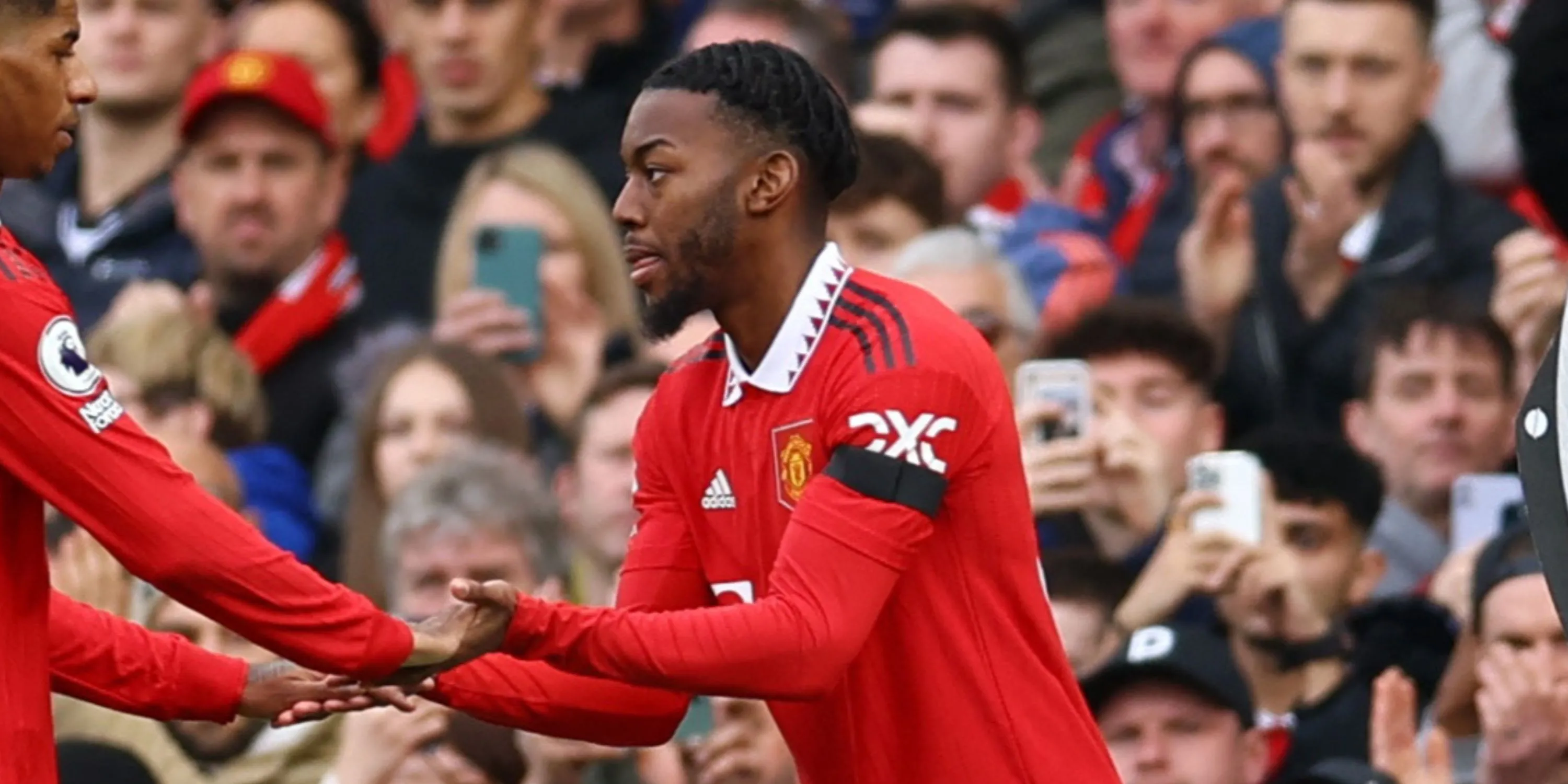 Anthony Elanga trong màu áo Manchester United tại giải Ngoại hạng Anh.