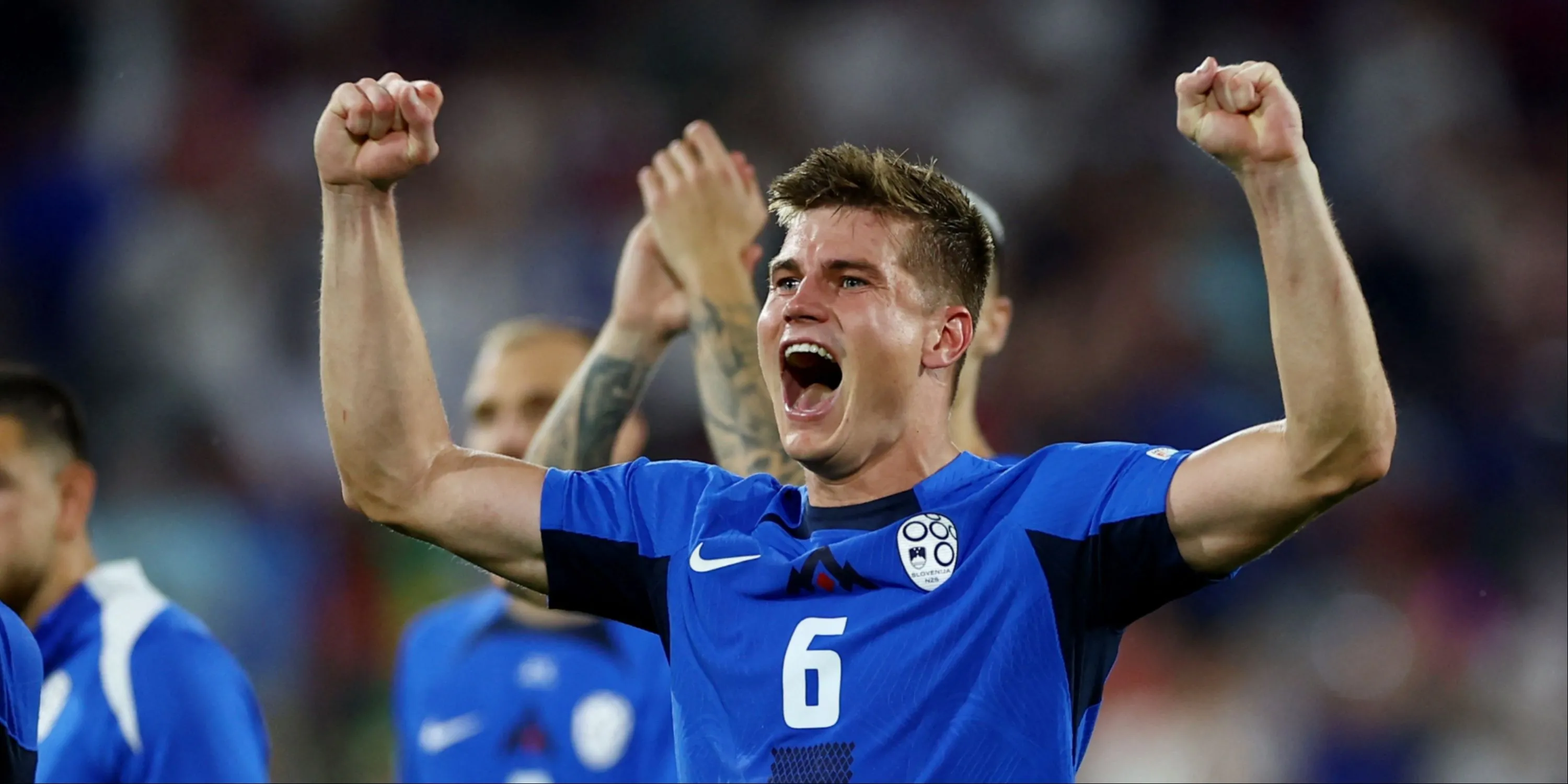Hậu vệ Jaka Bijol trong màu áo đội tuyển Slovenia tại Euro 2024