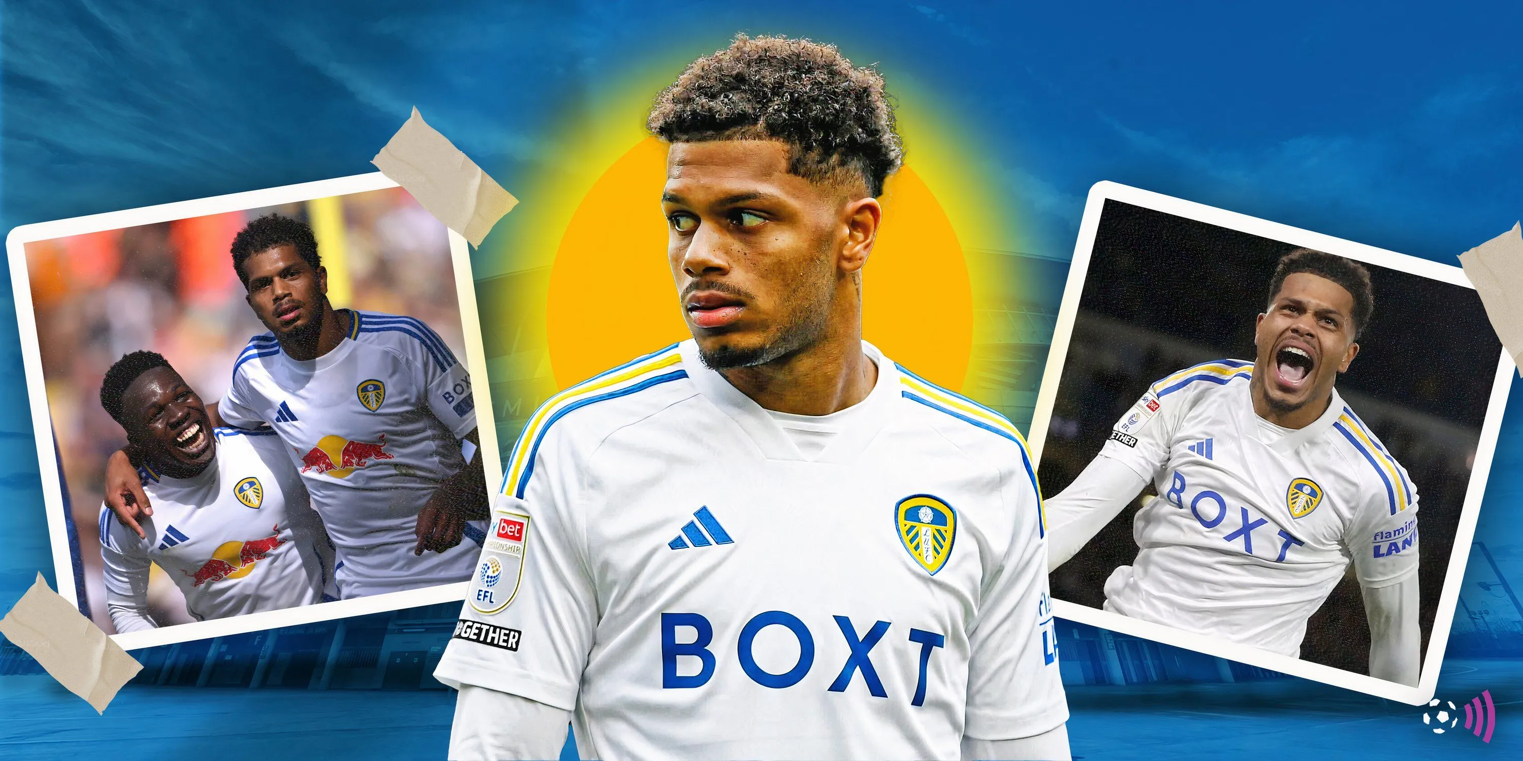 Georginio Rutter khi còn thi đấu cho Leeds United