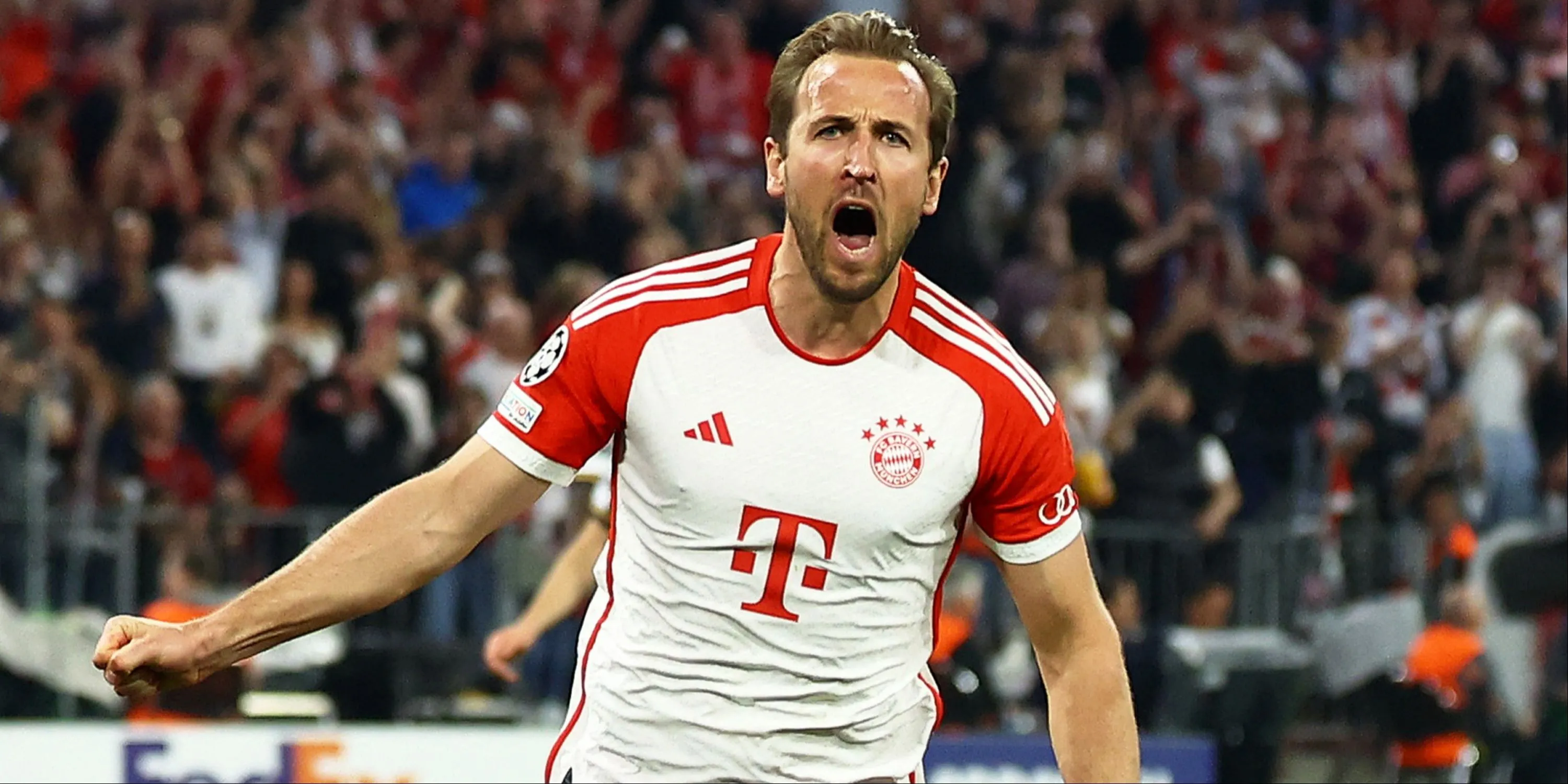 Harry Kane ăn mừng bàn thắng cho Bayern Munich, một trong những chuyên gia dứt điểm penalty hàng đầu