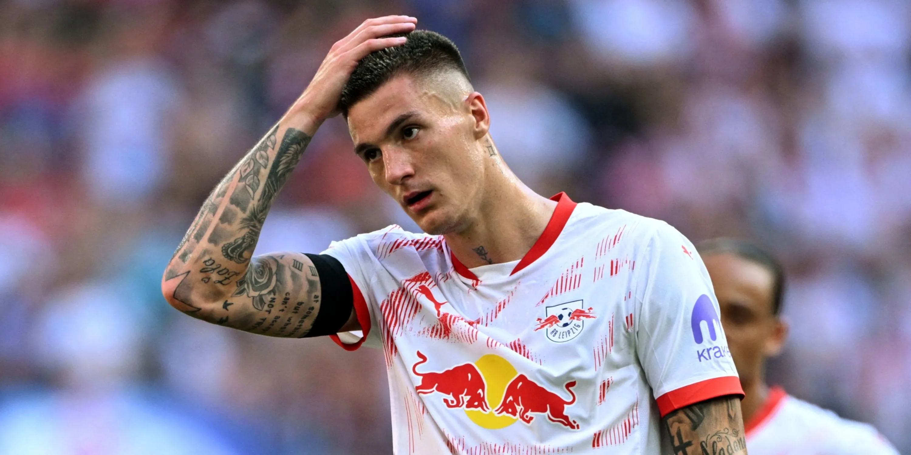 Tiền đạo Benjamin Sesko của RB Leipzig, mục tiêu hàng đầu của Arsenal